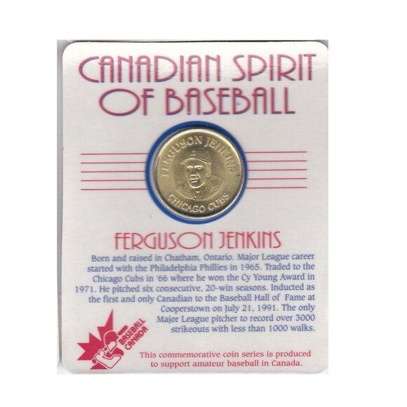 Canadian Spirit of Baseball Commemorative Gold Tone Coins Set of 4 Card Mounted - Picture 7 of 9